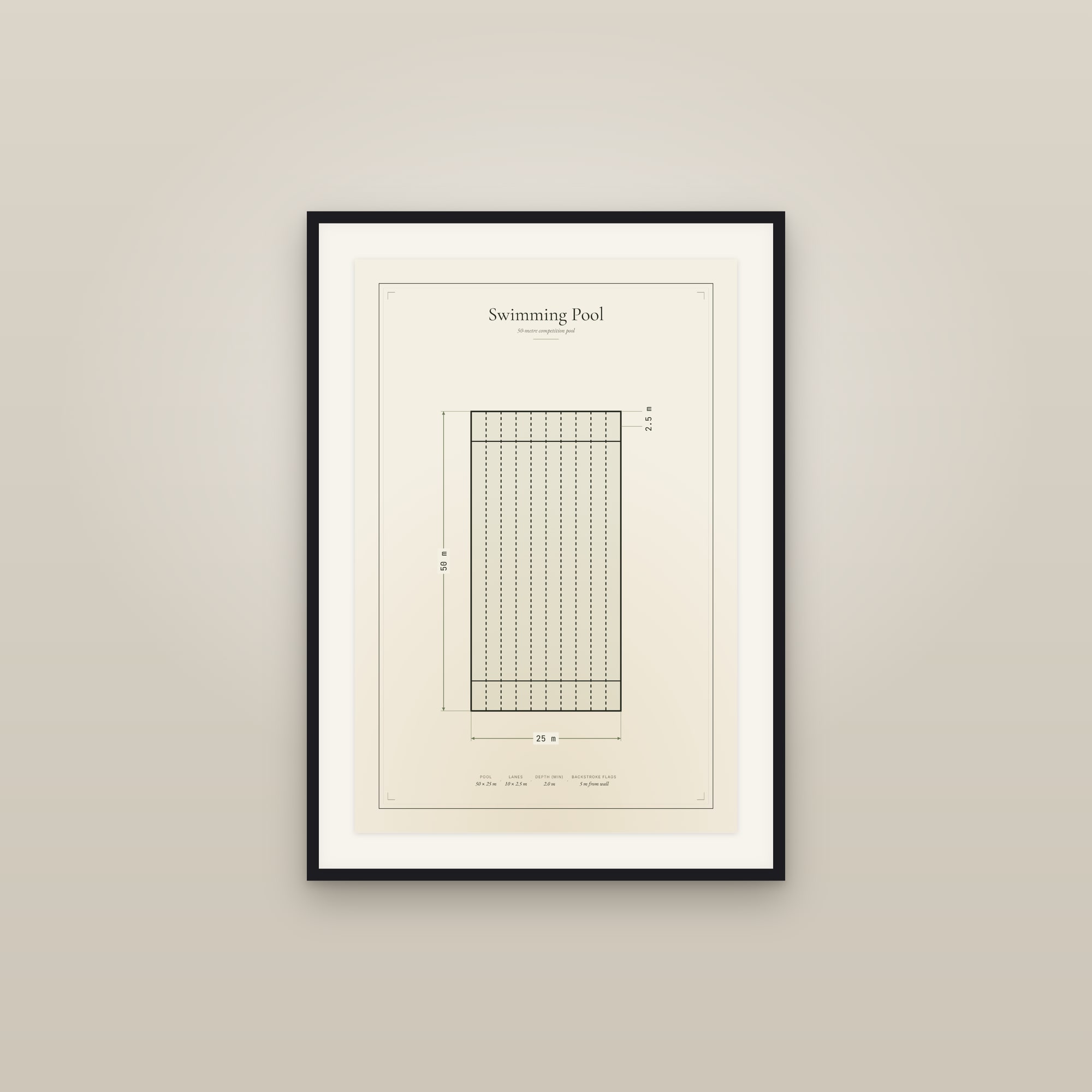 Swimming Pool — 50 m Diagram