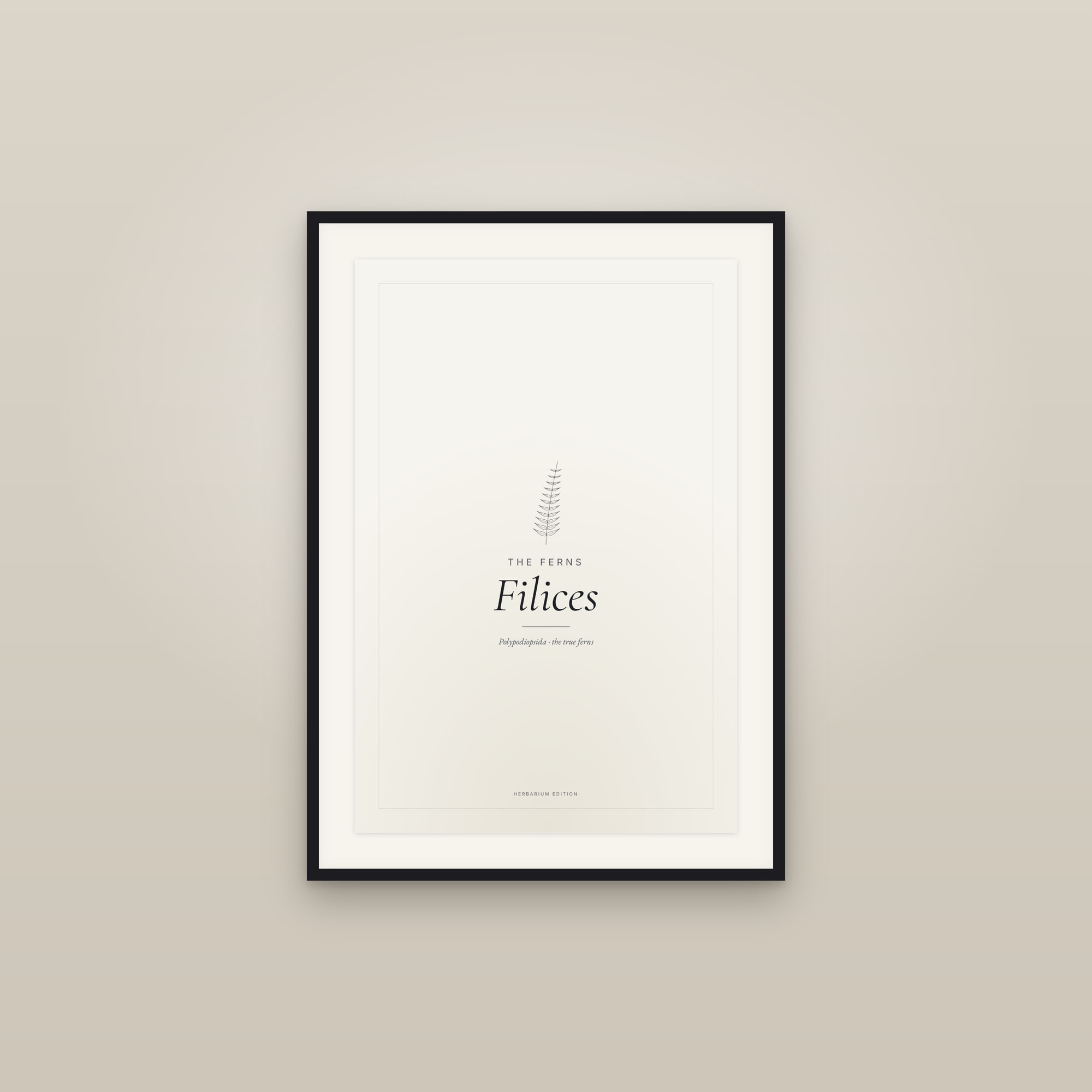 Filices — Typographic Botanical