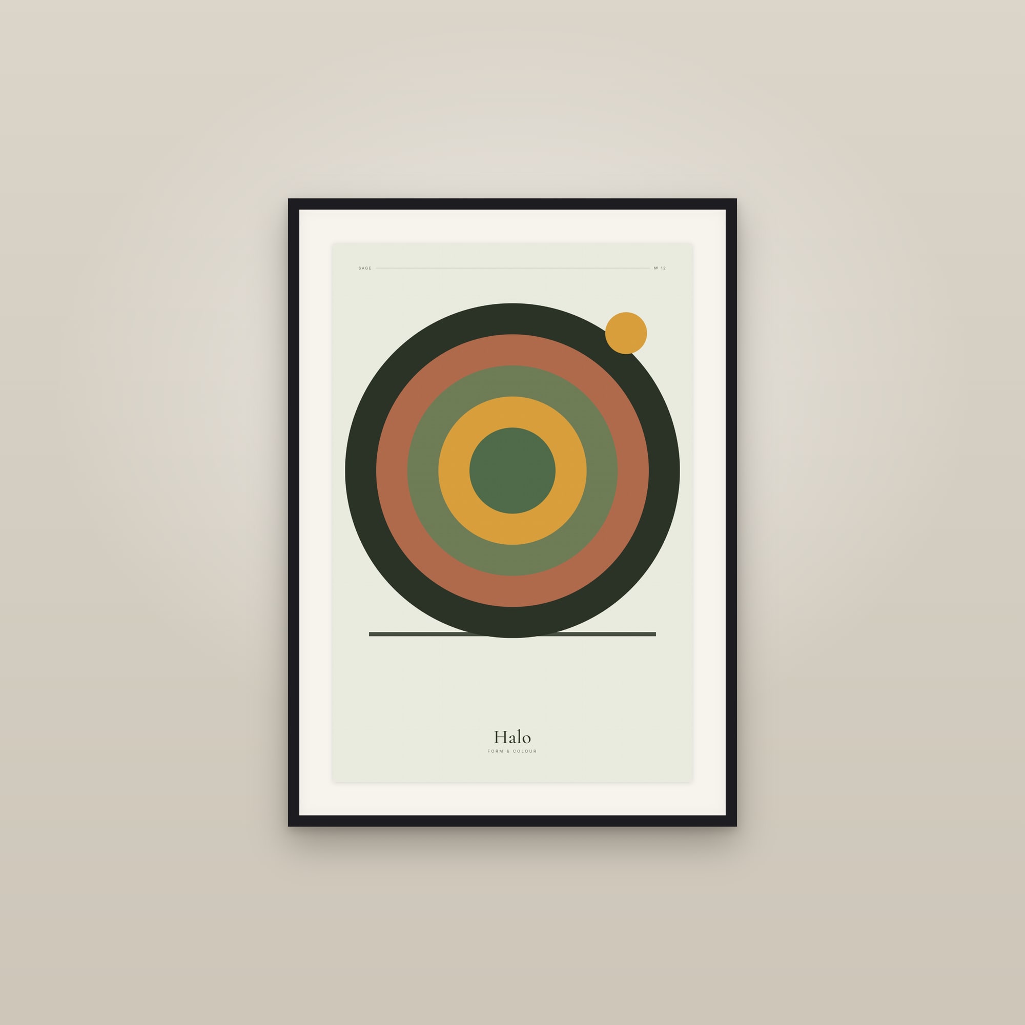 Halo — Sage · Geometric Print