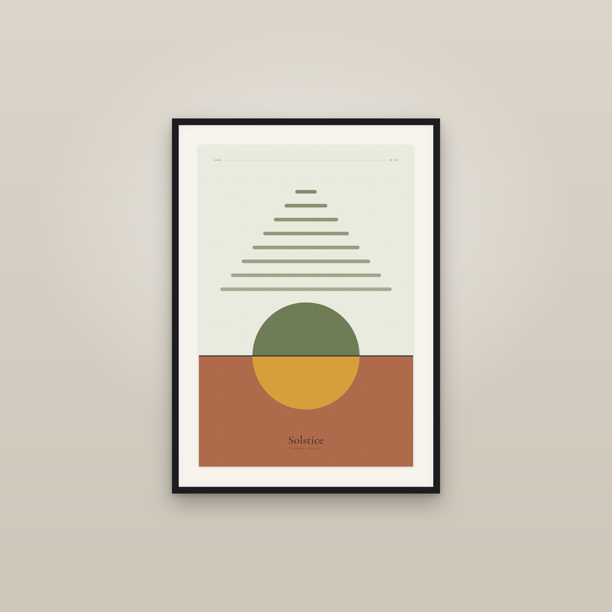 Solstice — Sage · Geometric Print