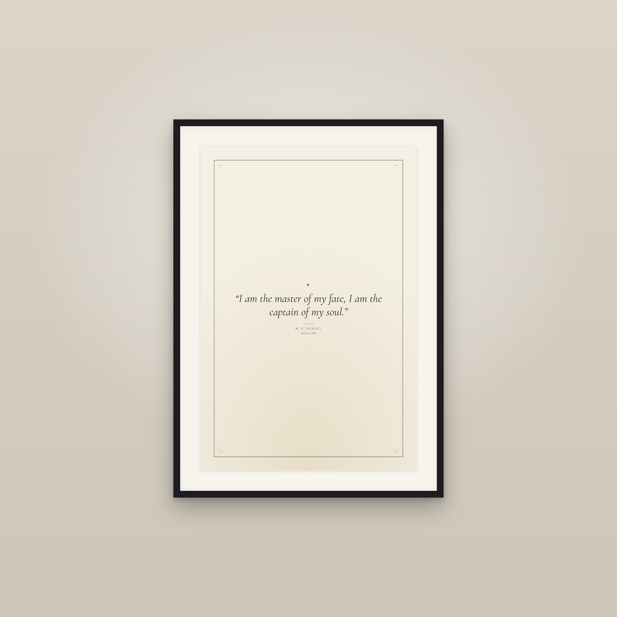 W. E. Henley — Quote Print