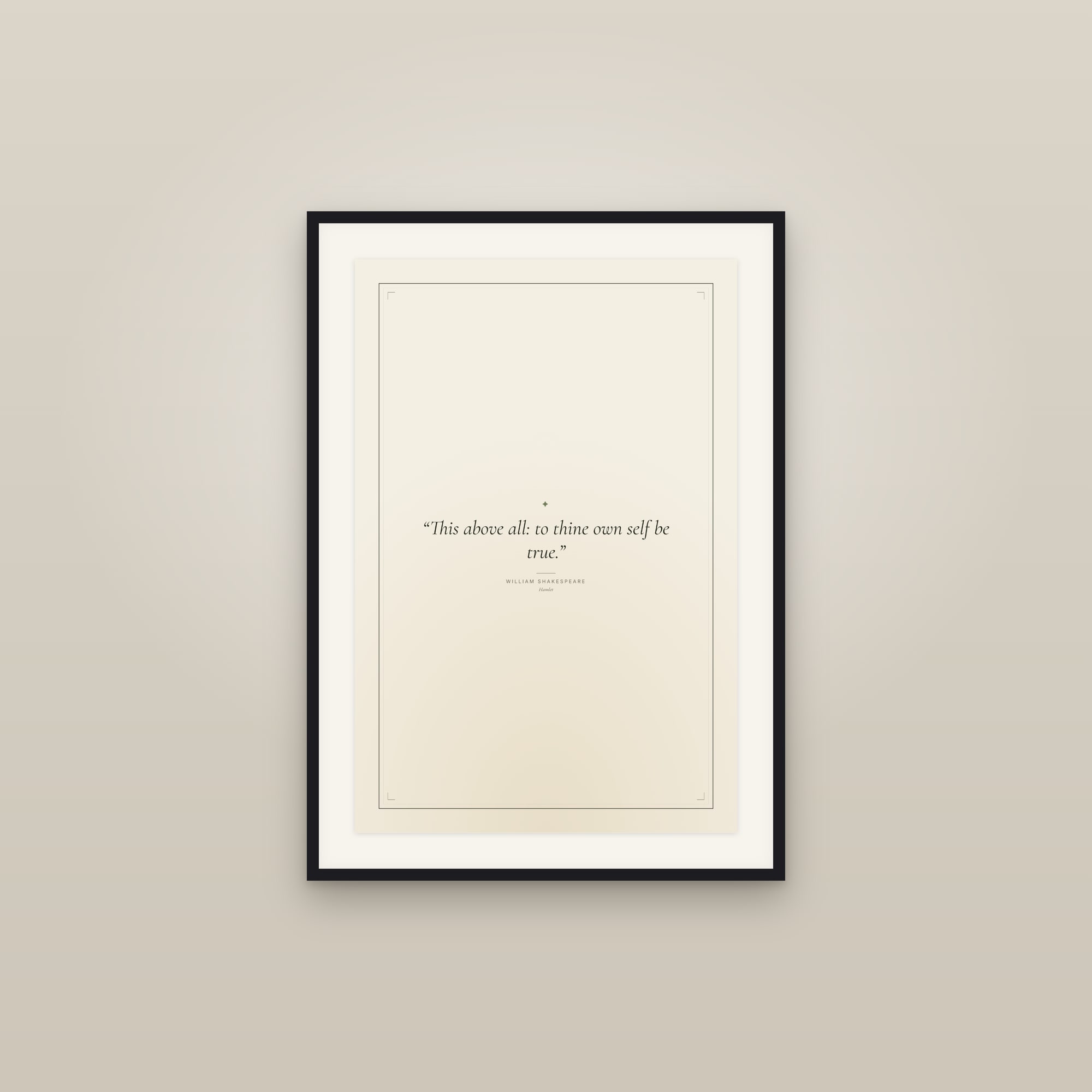 William Shakespeare — Quote Print